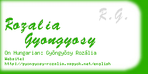 rozalia gyongyosy business card