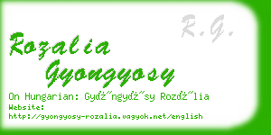 rozalia gyongyosy business card